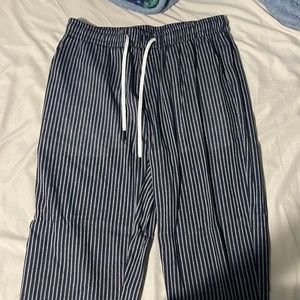 Blue/White Striped Chino Pants